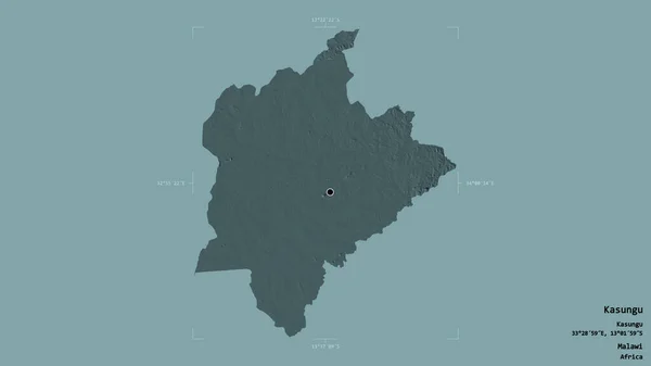 Район Касунгу Район Малави Изолирован Твёрдом Фоне Геометрической Коробке Метки — стоковое фото