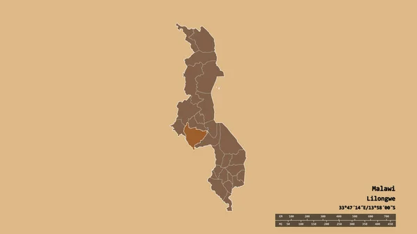 나라의 말라위 요부분과 릴롱궤 지역을 형태였다 라벨이요 규칙적으로 텍스처의 구성이다 — 스톡 사진
