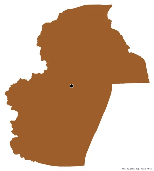 Form Nkhata Bay Distriktet Malawi Med Dess Huvudstad Isolerad Vit — Stockfoto