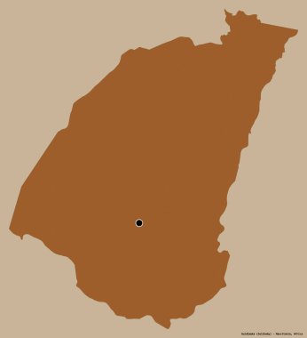 Guidimaka 'nın şekli, Moritanya bölgesi, başkenti katı renk arkaplanı ile izole edilmiş. Desenli dokuların bileşimi. 3B görüntüleme