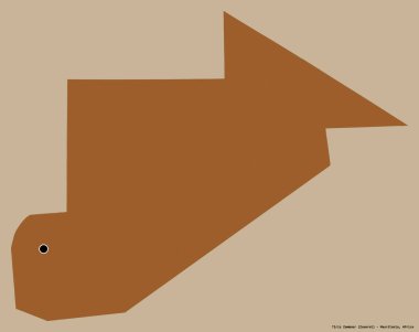 Moritanya 'nın başkenti Tiris Zemmour' un katı renk arkaplanı ile izole edilmiş hali. Desenli dokuların bileşimi. 3B görüntüleme