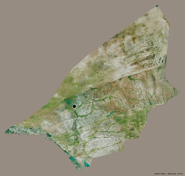 Shape Brakna Region Von Mauretanien Mit Seiner Hauptstadt Isoliert Auf — Stockfoto