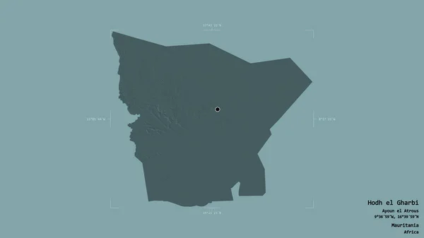 Район Ходх Эль Гарби Регион Мавритании Изолирован Твердом Фоне Геометрической — стоковое фото