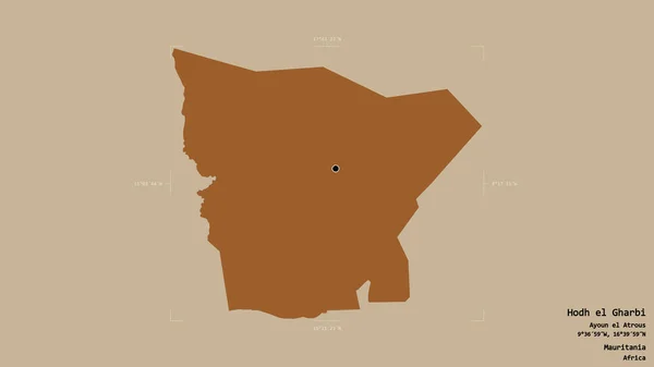 Територія Годх Ель Гхарбі Області Мавританії Ізольована Твердому Тлі Геодезичному — стокове фото