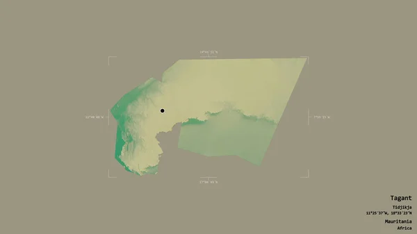 Zona Tagant Región Mauritania Aislada Sobre Fondo Sólido Una Caja —  Fotos de Stock