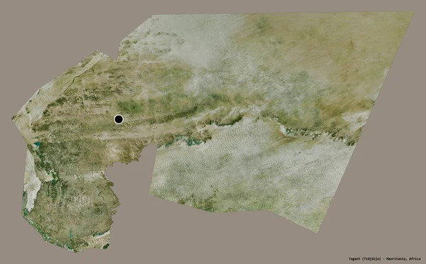 Forma Tagant Regione Della Mauritania Con Sua Capitale Isolata Uno — Foto Stock