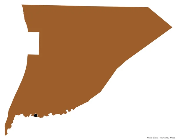 Vorm Van Trarza Regio Van Mauritanië Met Als Hoofdstad Geïsoleerd — Stockfoto