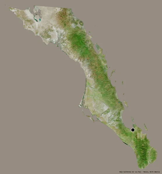 Σχήμα Του Baja California Sur Πολιτεία Του Μεξικού Κεφάλαιό Του — Φωτογραφία Αρχείου