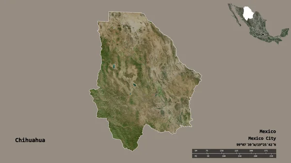 Meksiko Eyaletinin Başkenti Chihuahua Nın Katı Arka Planda Izole Edilmiş — Stok fotoğraf