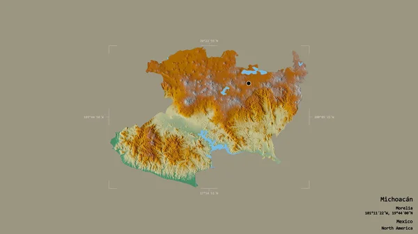 Area Michoacan Stato Del Messico Isolata Uno Sfondo Solido Una — Foto Stock