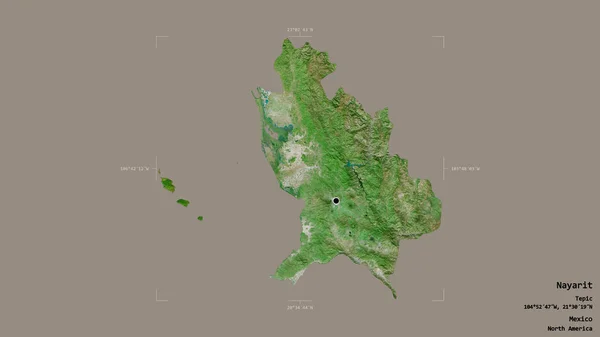 Area Nayarit Stato Del Messico Isolata Uno Sfondo Solido Una — Foto Stock