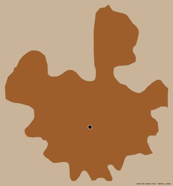 Moldova 'nın Anenii Noi ilçesi, başkenti katı bir renk arkaplanı ile izole edilmiştir. Desenli dokuların bileşimi. 3B görüntüleme