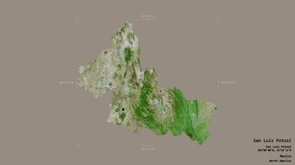멕시코 산루이스 포토시의 구상을 배경에 고립되어 있었다 라벨이요 렌더링 — 스톡 사진