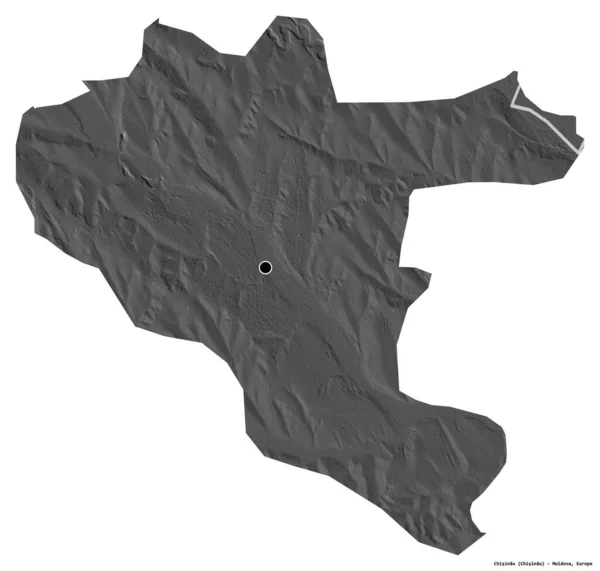 몰도바 Moldova Chisinau 형상이며 수도는 배경에 고립되어 렌더링 — 스톡 사진