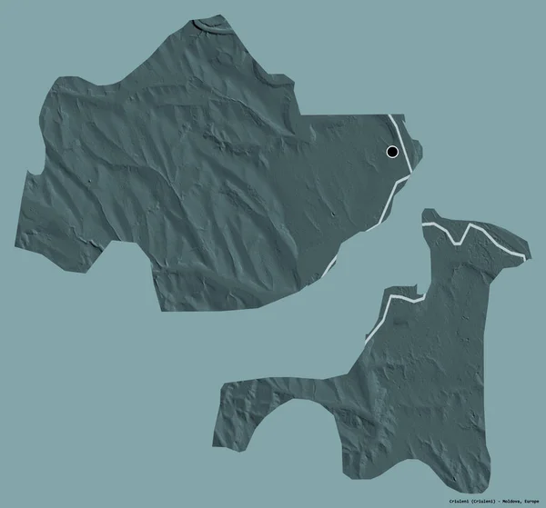 Moldova Nın Criuleni Ilçesi Başkenti Katı Renk Arkaplanı Ile Izole — Stok fotoğraf