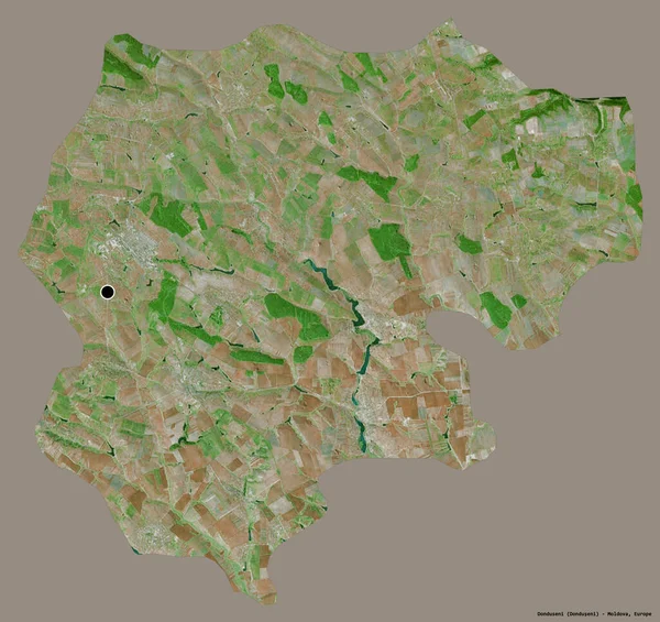 Shape Donduseni District Moldova Its Capital Isolated Solid Color Background — Stock Photo, Image