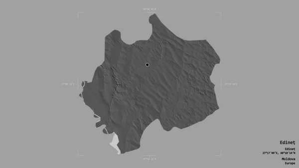 Área Edinet Distrito Moldavia Aislada Sobre Fondo Sólido Una Caja —  Fotos de Stock