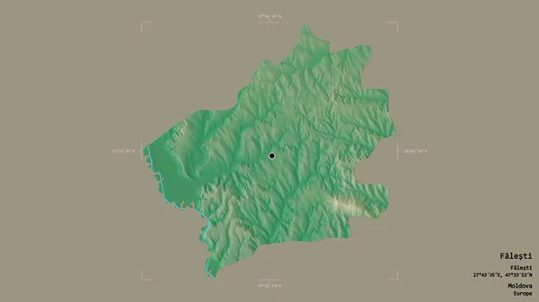 Moldova Nın Falesti Ilçesi Jeoreferatlı Bir Sınır Kutusunda Sağlam Bir — Stok fotoğraf