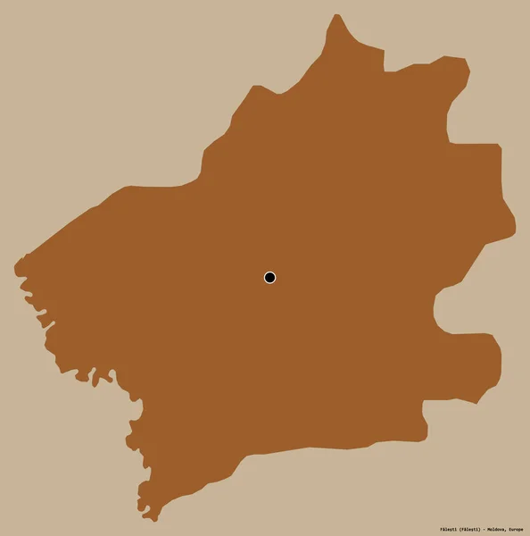 Moldova Nın Falesti Ilçesi Başkenti Katı Renk Arka Planına Izole — Stok fotoğraf