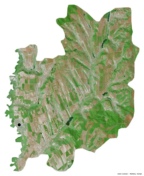 Σχήμα Της Leova Περιφέρεια Της Μολδαβίας Την Πρωτεύουσα Της Απομονωμένη — Φωτογραφία Αρχείου