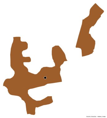 Moldova 'nın Taraclia ilçesi, başkenti beyaz arka planda izole edilmiş. Desenli dokuların bileşimi. 3B görüntüleme