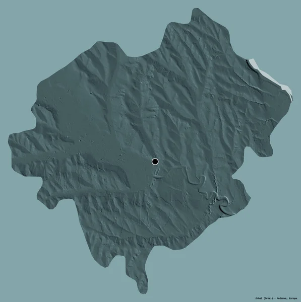 Moldova Nın Orhei Ilçesi Başkenti Katı Renk Arkaplanı Ile Izole — Stok fotoğraf