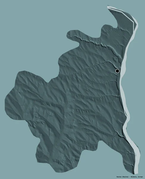 몰도바 지역인 레지나의 수도는 배경에 고립되어 지형도 렌더링 — 스톡 사진
