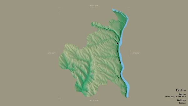 Moldova Nın Rezina Ilçesi Jeoreferatlı Bir Sınır Kutusunun Sağlam Bir — Stok fotoğraf