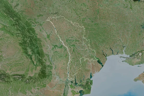 Zona Extinsă Moldovei Contur Țară Frontiere Internaționale Regionale Imagini Prin — Fotografie, imagine de stoc