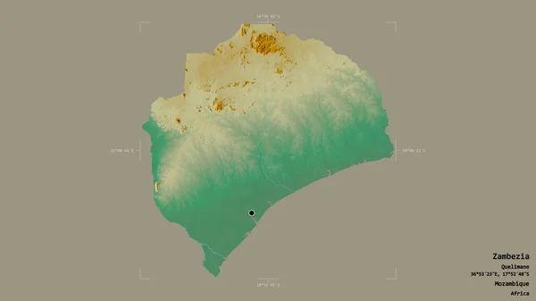 Zona Zambezia Provincia Del Mozambico Isolata Uno Sfondo Solido Una — Foto Stock