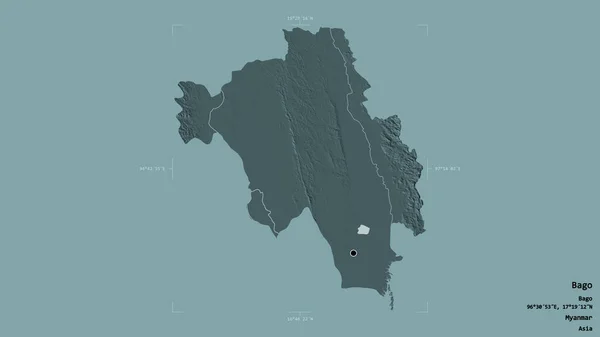 Територія Баго Відділення Янми Ізольоване Твердому Тлі Геотермальному Обмежувальному Ящику — стокове фото