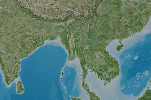 Utvidgat Område Myanmar Satellitbilder Rendering — Stockfoto