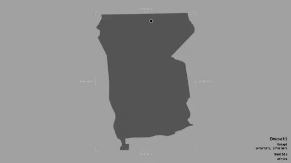 Área Omusati Región Namibia Aislada Sobre Fondo Sólido Una Caja —  Fotos de Stock