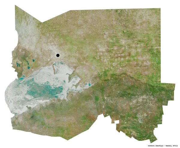 Gestalt Von Oshikoto Region Von Namibia Mit Seiner Hauptstadt Isoliert — Stockfoto