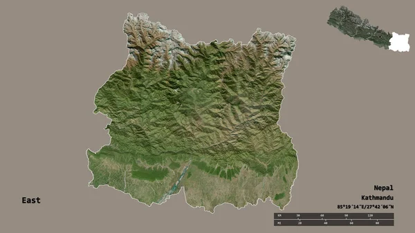 Σχήμα Της Ανατολής Περιοχή Ανάπτυξης Του Νεπάλ Κεφάλαιά Της Απομονωμένα — Φωτογραφία Αρχείου
