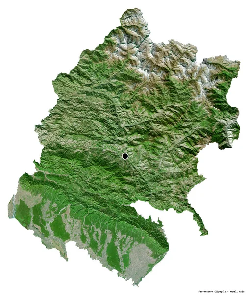Forme Extrême Occident Région Développement Népal Avec Capitale Isolée Sur — Photo