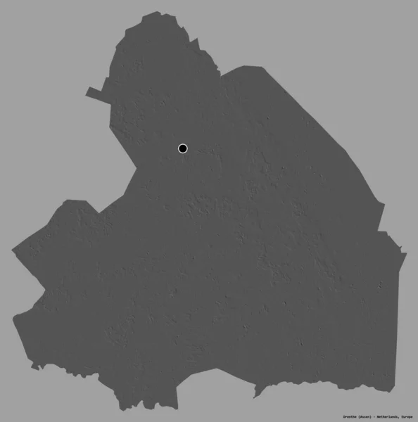 Vorm Van Drenthe Provincie Nederland Met Als Hoofdstad Geïsoleerd Een — Stockfoto