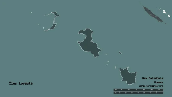 Форма Іль Лояуте Провінції Нова Каледонія Столицею Ізольованою Твердому Тлі — стокове фото