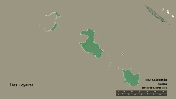 Vorm Van Iles Loyaute Provincie Nieuw Caledonië Met Hoofdstad Geïsoleerd — Stockfoto