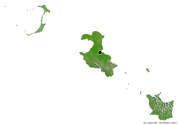Forma Iles Loyaute Provincia Nueva Caledonia Con Capital Aislada Sobre —  Fotos de Stock