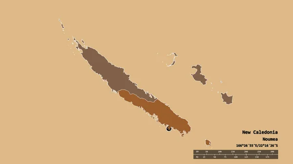 Forma Desnaturalizada Nueva Caledonia Con Capital División Regional Principal Zona —  Fotos de Stock