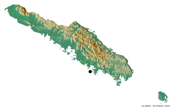 Vorm Van Sud Provincie Nieuw Caledonië Met Als Hoofdstad Geïsoleerd — Stockfoto