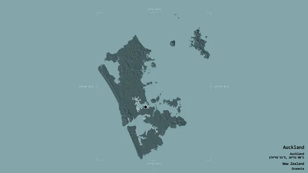 Area Auckland Regional Council New Zealand Isolated Solid Background Georeferenced — Stock Photo, Image