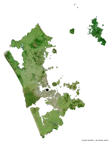 Shape Auckland Regional Council New Zealand Its Capital Isolated White — Stock Photo, Image