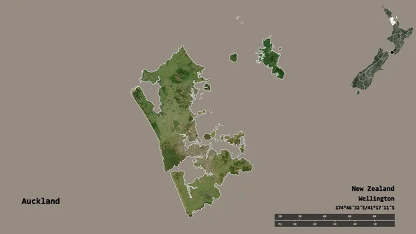 Форма Окленда Регионального Совета Новой Зеландии Столицей Изолированной Прочном Фоне — стоковое фото