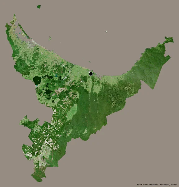 Forma Bay Plenty Conselho Regional Nova Zelândia Com Sua Capital — Fotografia de Stock