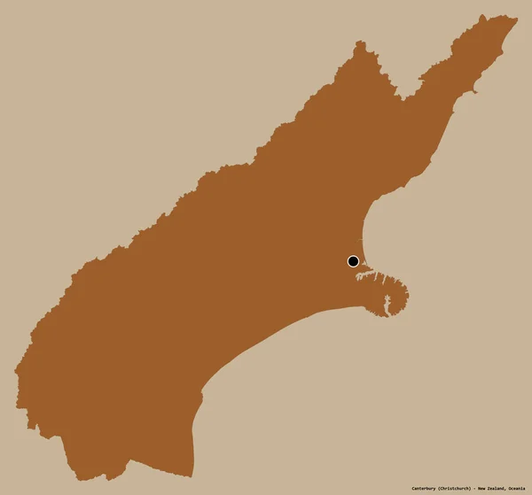 Форма Кентербери Регионального Совета Новой Зеландии Столицей Изолированной Прочном Цветном — стоковое фото