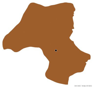 Esteli 'nin şekli, Nikaragua Bölümü, başkenti beyaz arka planda izole edilmiştir. Desenli dokuların bileşimi. 3B görüntüleme