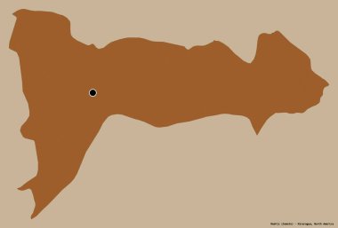 Madriz 'in şekli, Nikaragua departmanı, sermayesi katı renk arka planında izole edilmiş. Desenli dokuların bileşimi. 3B görüntüleme