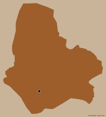 Nijer departmanı Maradi 'nin şekli, sermayesi katı renk arka planında izole edilmiş. Desenli dokuların bileşimi. 3B görüntüleme